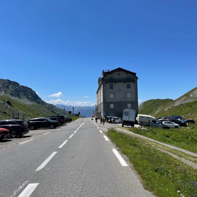 Green valley at the pass height of the Little Saint Bernard pass