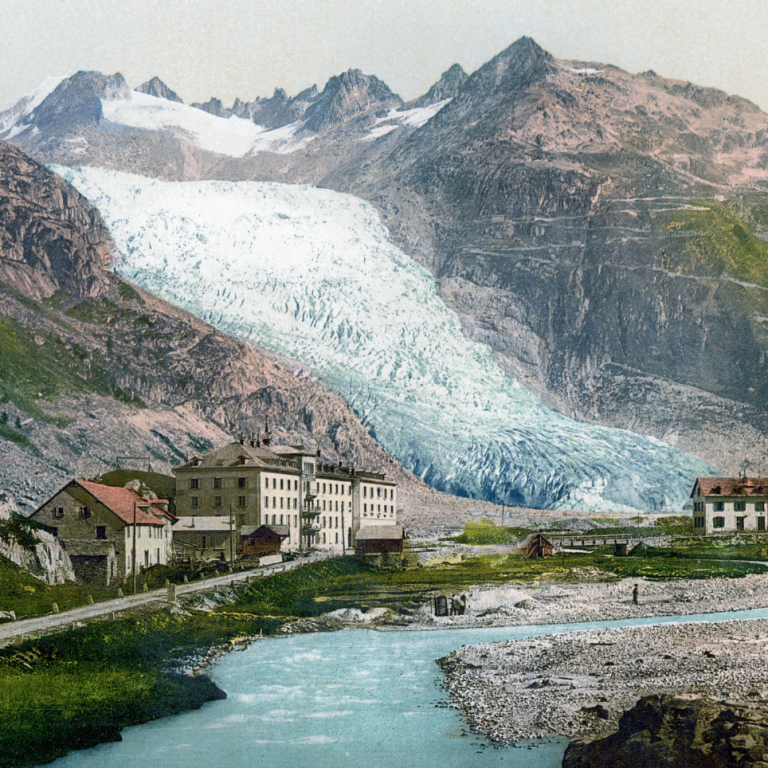 Rhone glacier from Gletsch, ca. 1880s