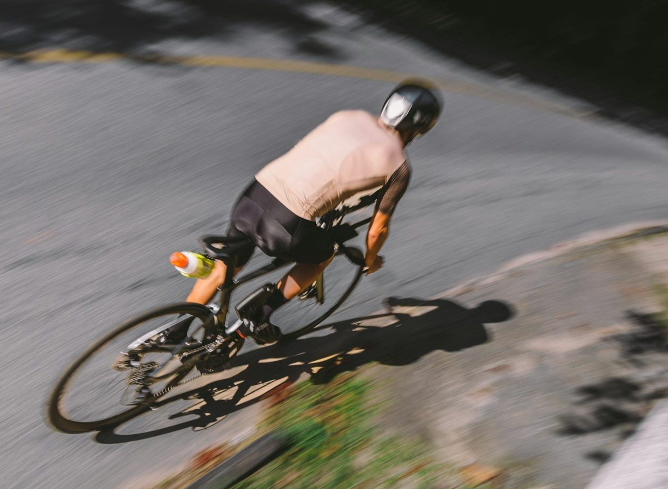 Cyclist descending Cyclist descending