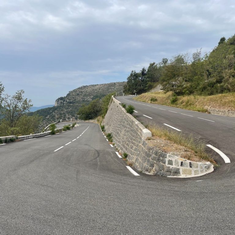 Famous switchbacks of the Col de Braus Famous switchbacks of the Col de Braus